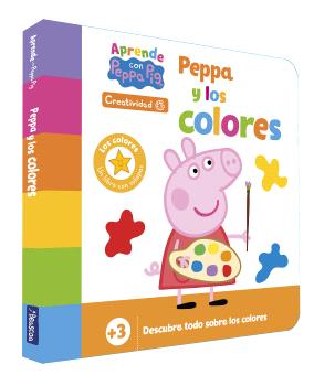 PEPPA PIG. LIBRO DE CARTÓN - APRENDE CREATIVIDAD CON PEPPA PIG. PEPPA Y LOS COLORES (+3 AÑOS)